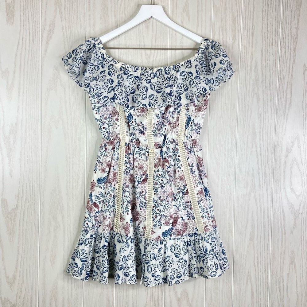 Tularosa Dress Womens Floral Off The Shoulder Mini Size Bahia Small Cottagecore